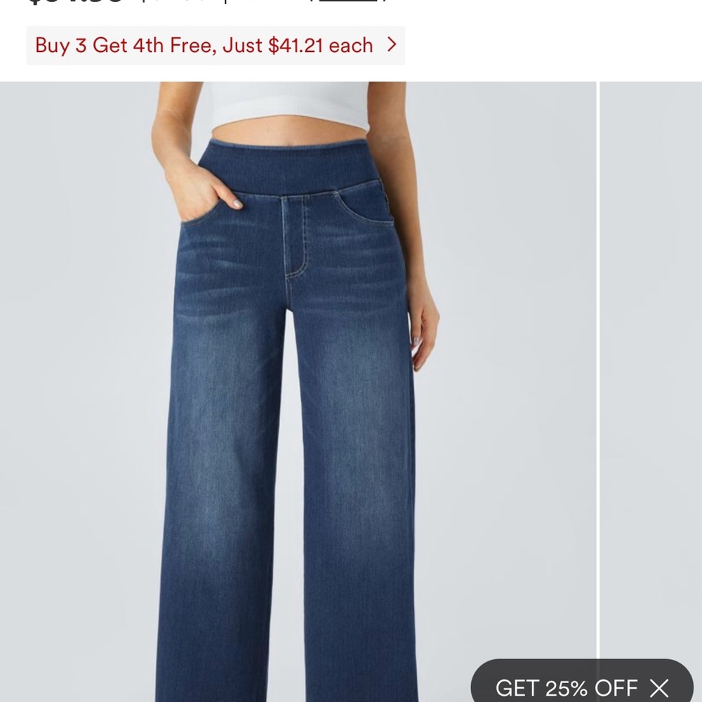 HALARA Dark Blue Flare Jeans
